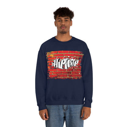 Hip Hop graffiti on the wall Crewneck Sweatshirt