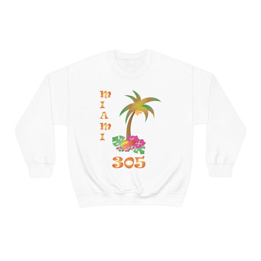 Miami Palm Tree Crewneck Sweatshirt