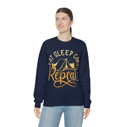 Eat Sleep Camp Repeat Crewneck Sweatshirt