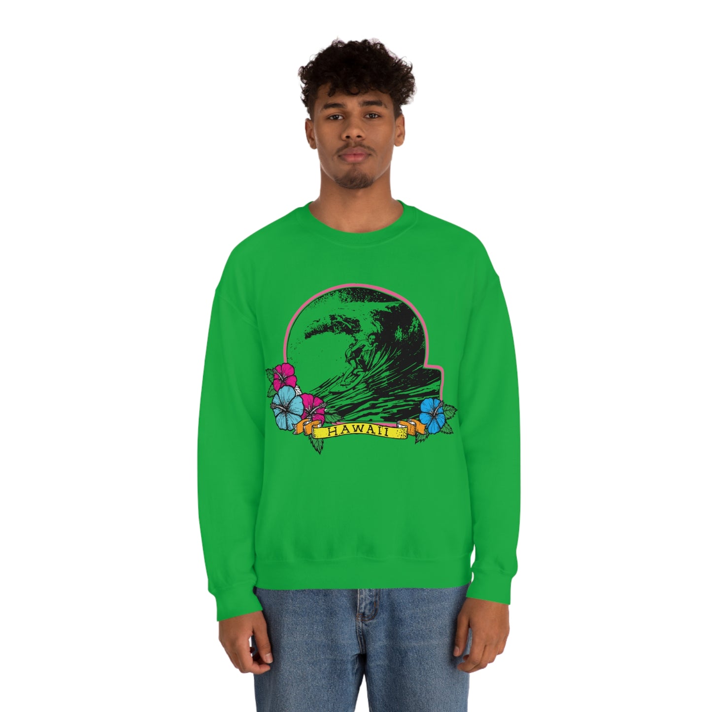 Hawaii Waves Crewneck Sweatshirt