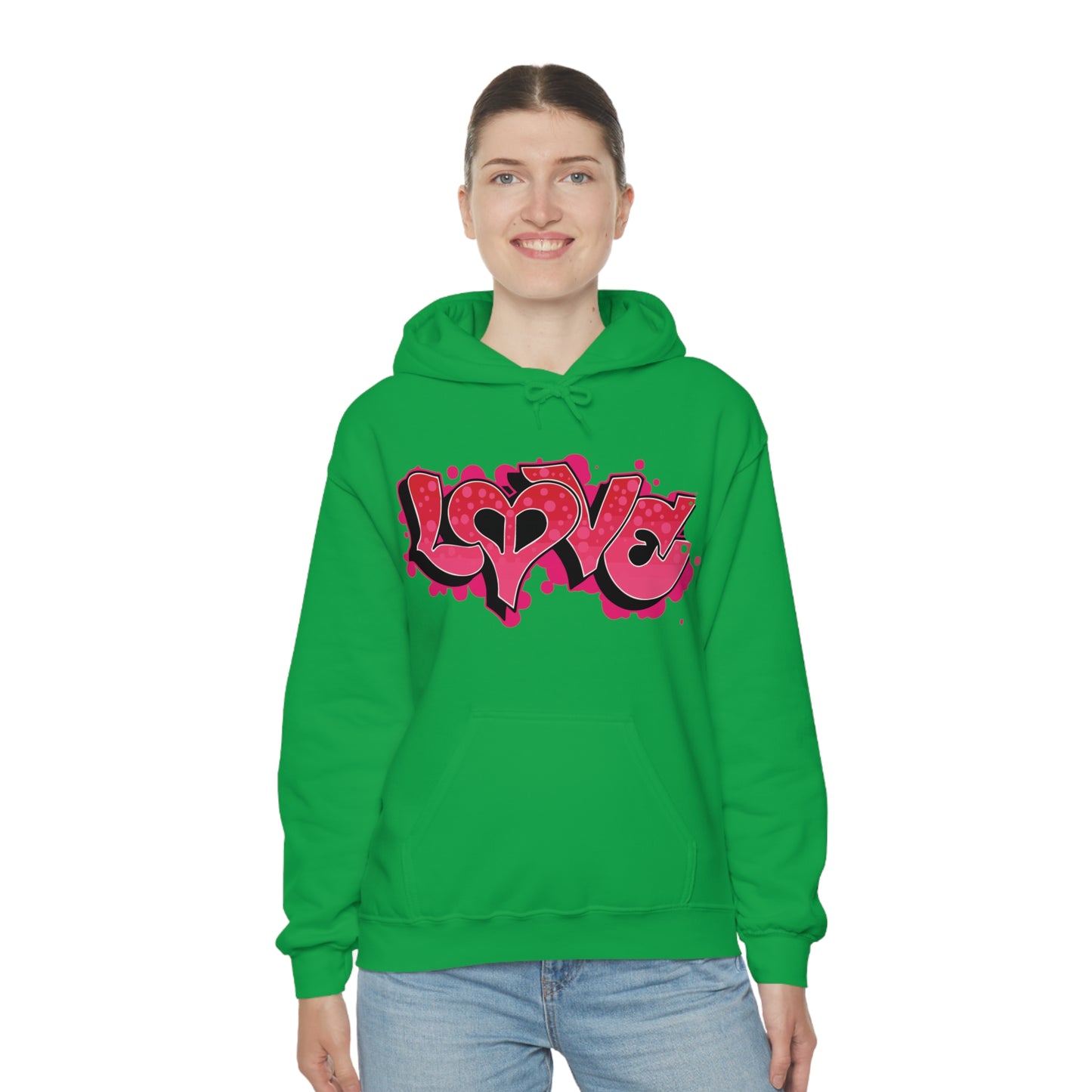 Peace and Love graffiti Hoodie