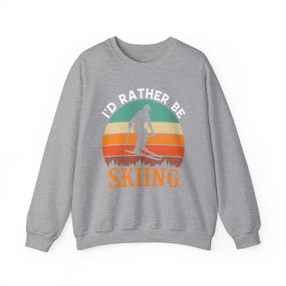 Rather be skiing vintage Crewneck Sweatshirt