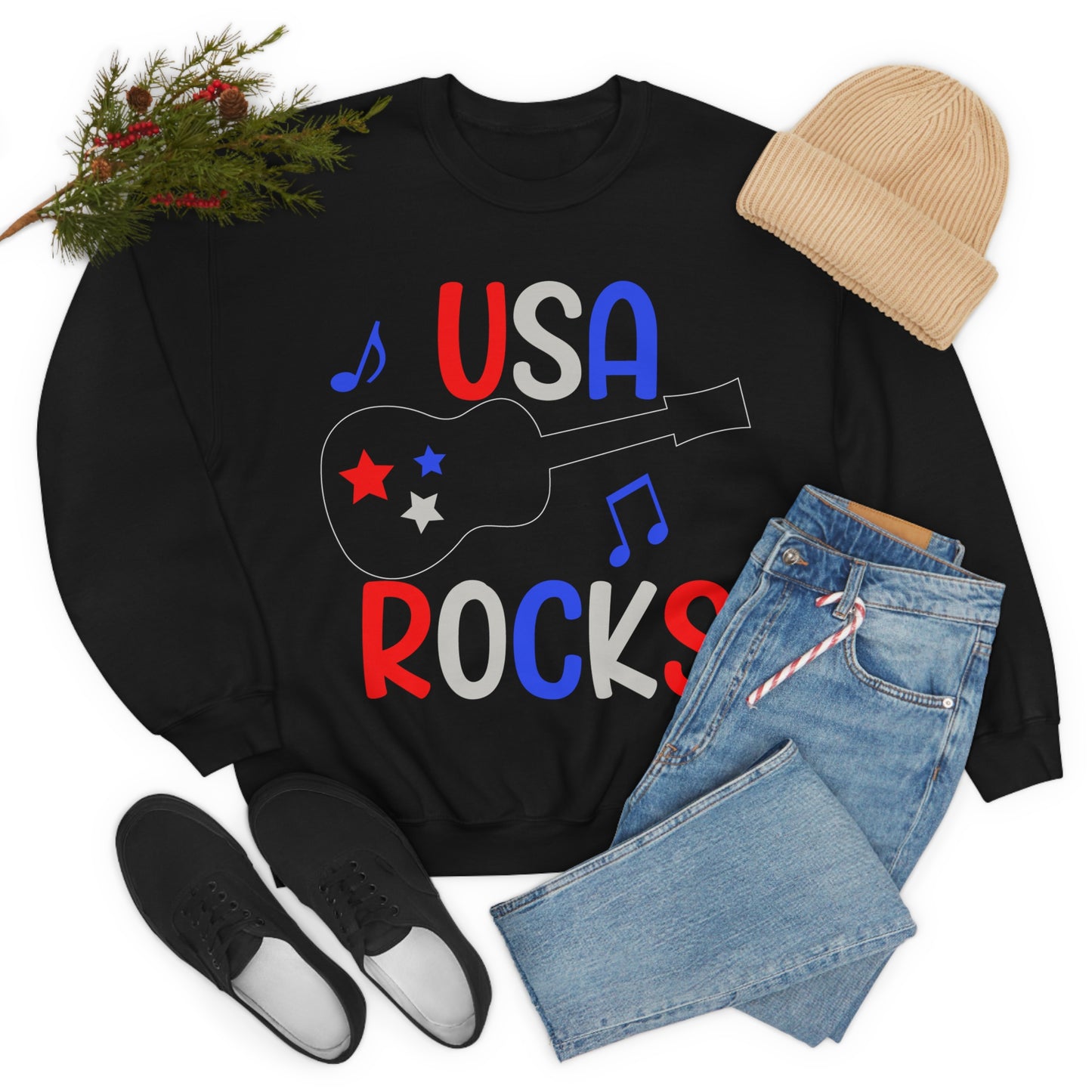 USA-Rocks Crewneck Sweatshirt