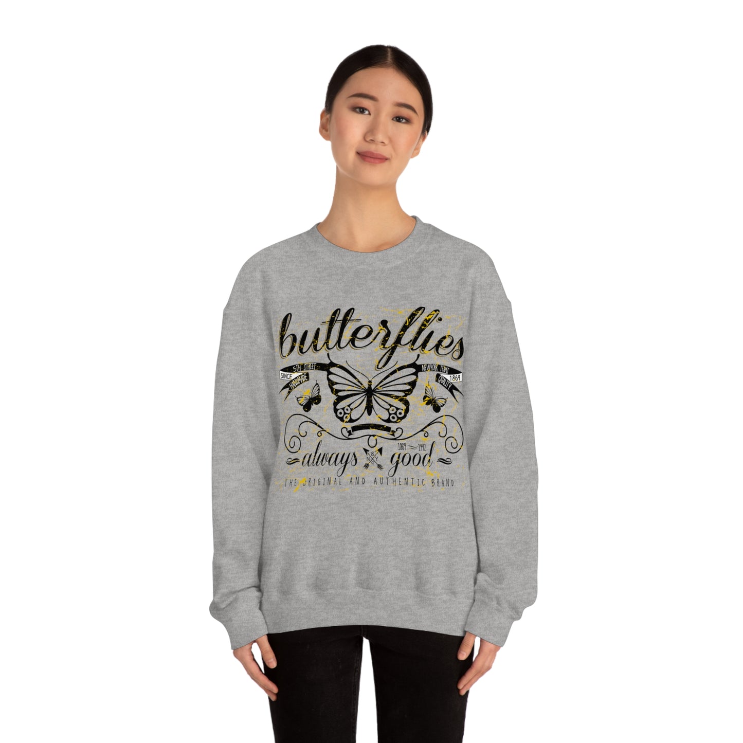 Butterflies Always Good Crewneck Sweatshirt