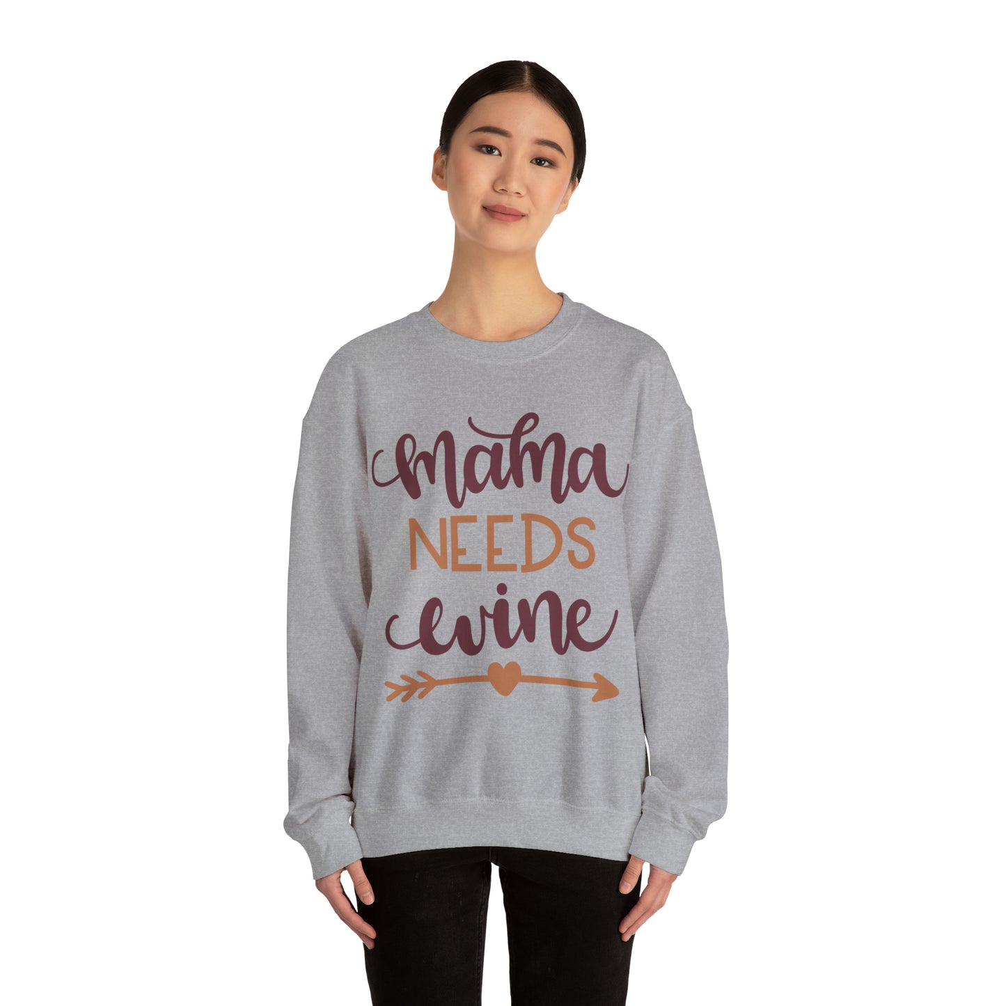 Mama_needs_wine Crewneck Sweatshirt