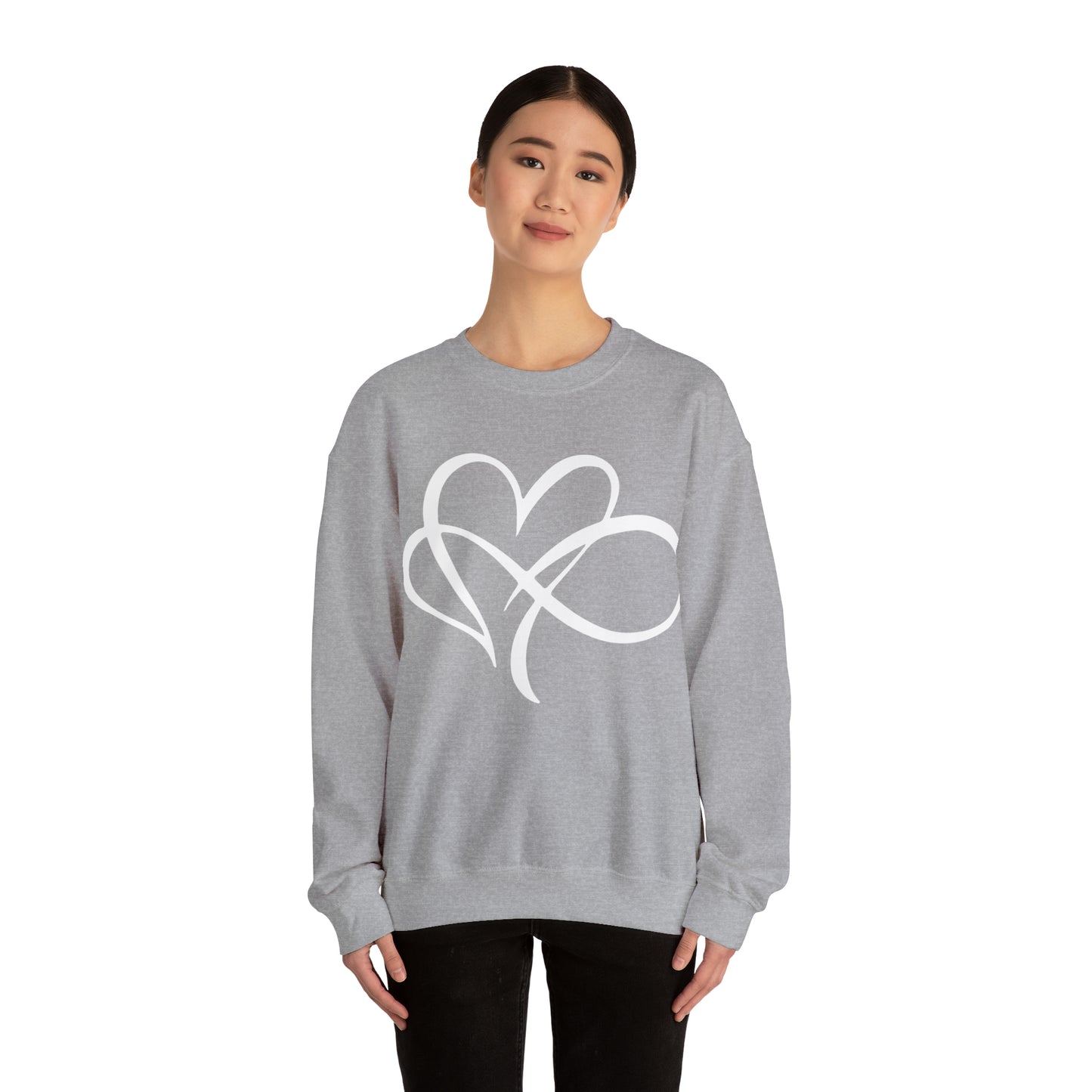 Infinity with heart tee Crewneck Sweatshirt