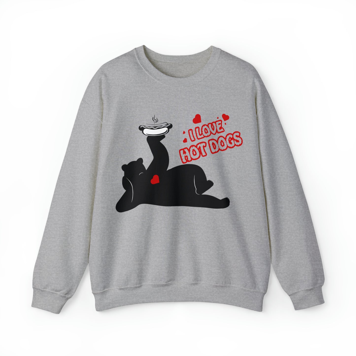 i love hot dogs Crewneck Sweatshirt