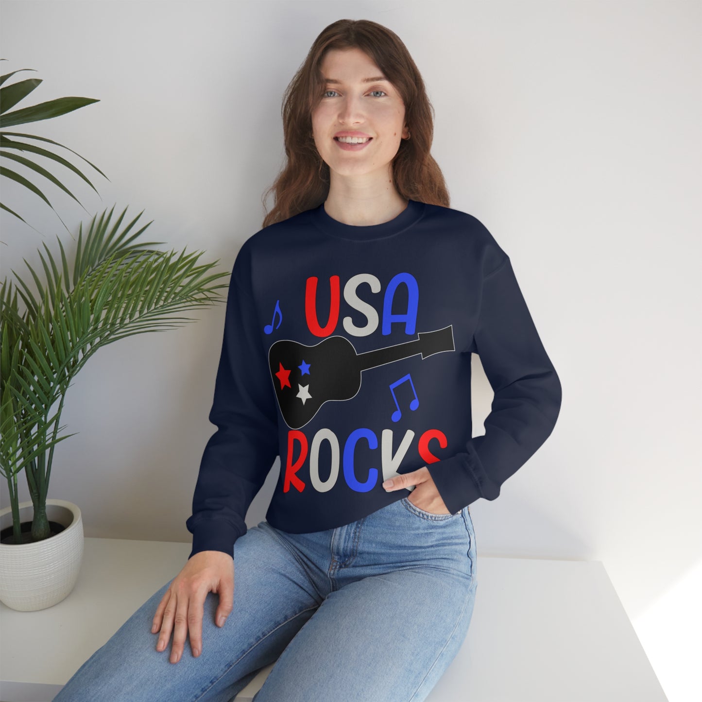 USA-Rocks Crewneck Sweatshirt