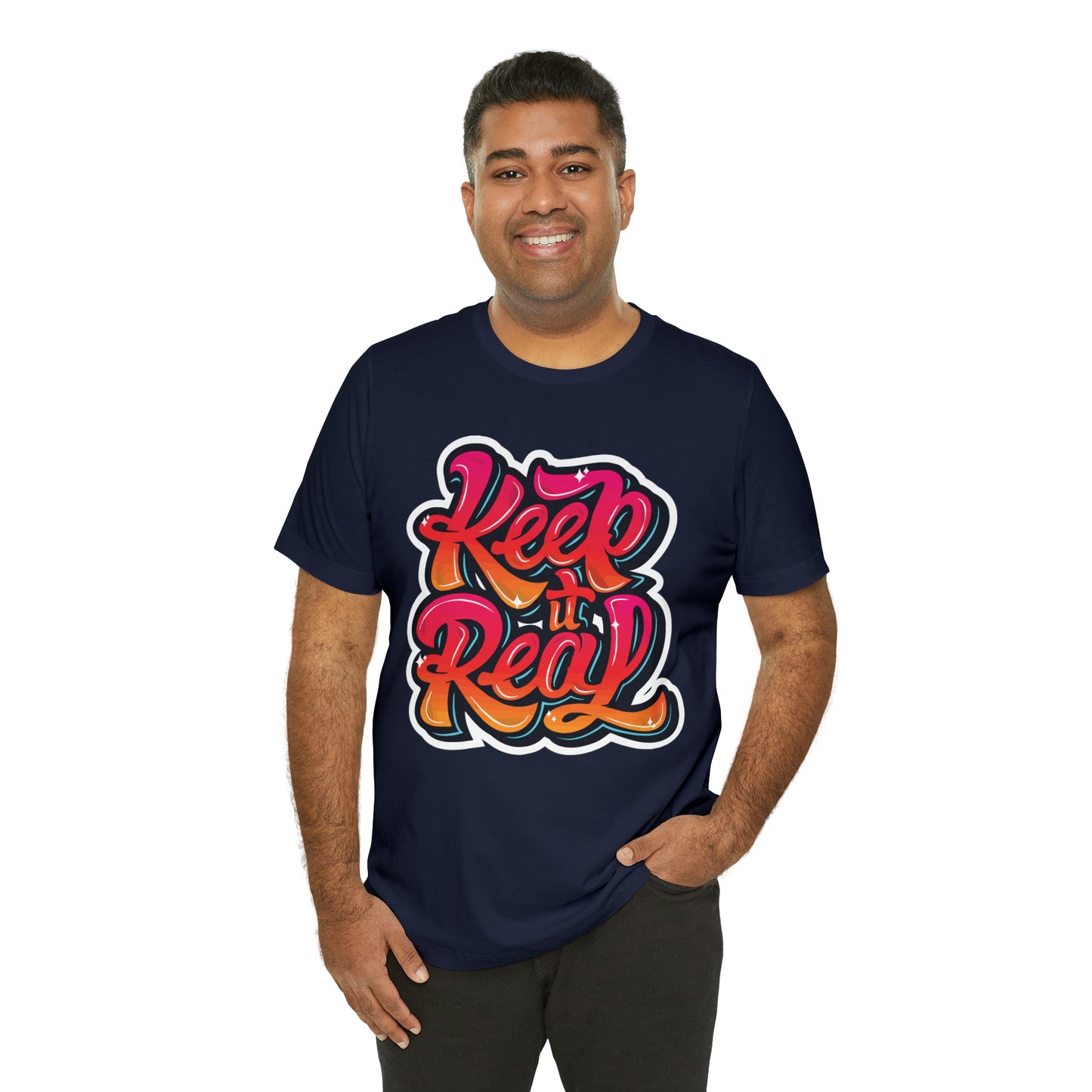 Keep it real colorful graffiti logo T-Shirt