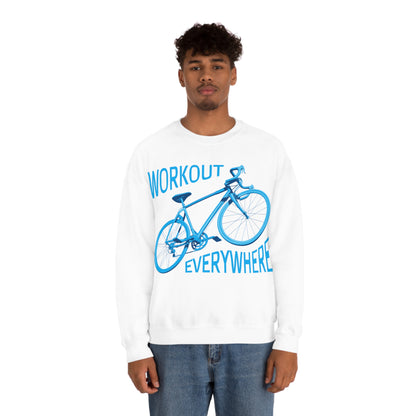 Workout everywhere bike Crewneck Sweatshirt