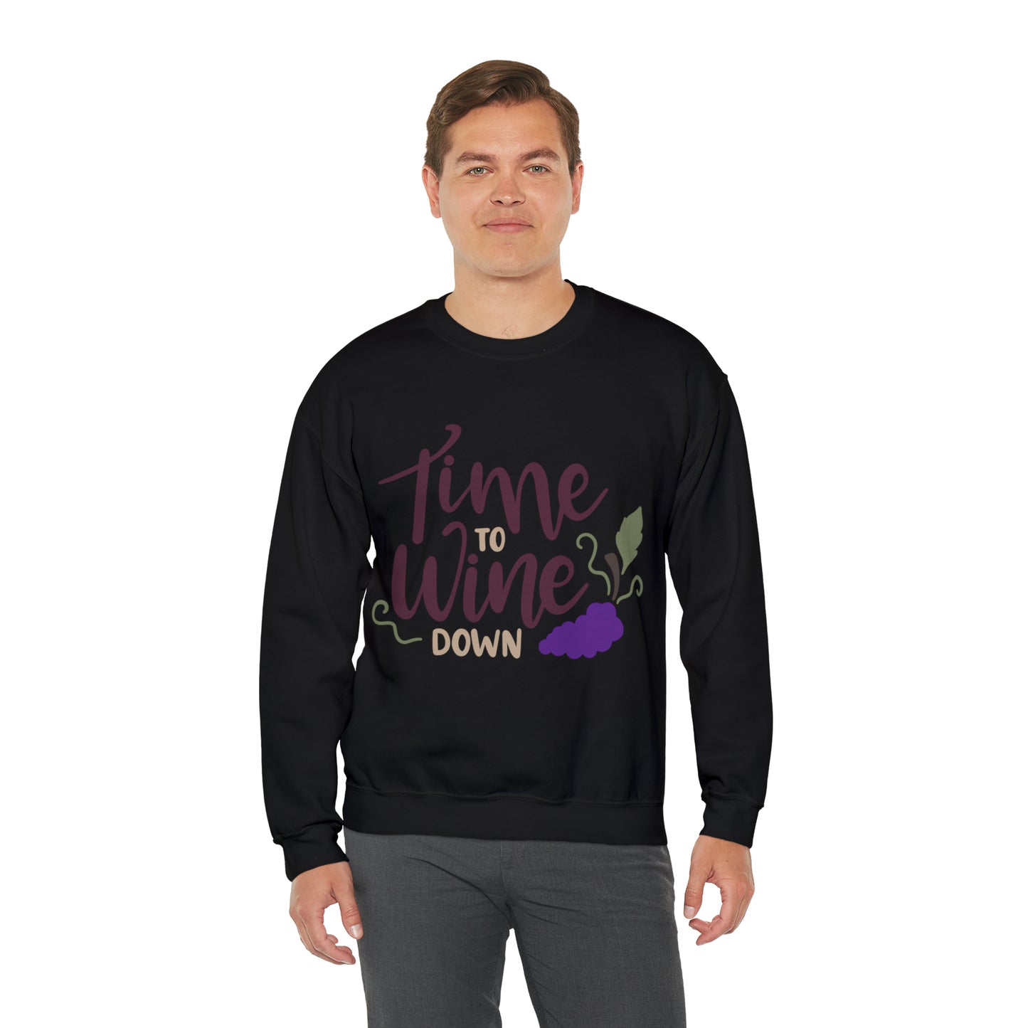 Time_to_wine_down Crewneck Sweatshirt