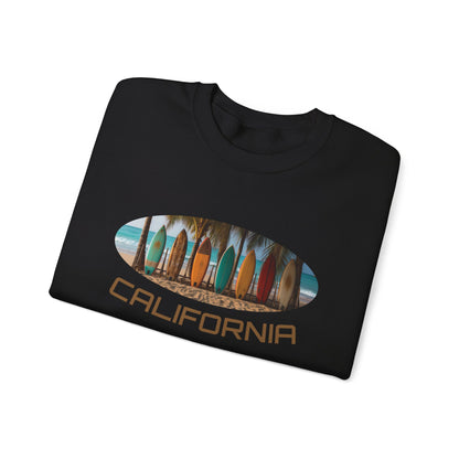 California beautiful surfer beach Crewneck Sweatshirt