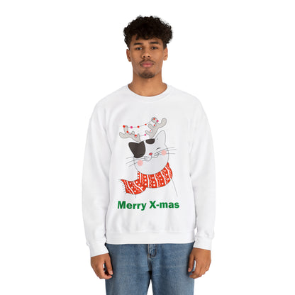 Merry X-mas cat Crewneck Sweatshirt