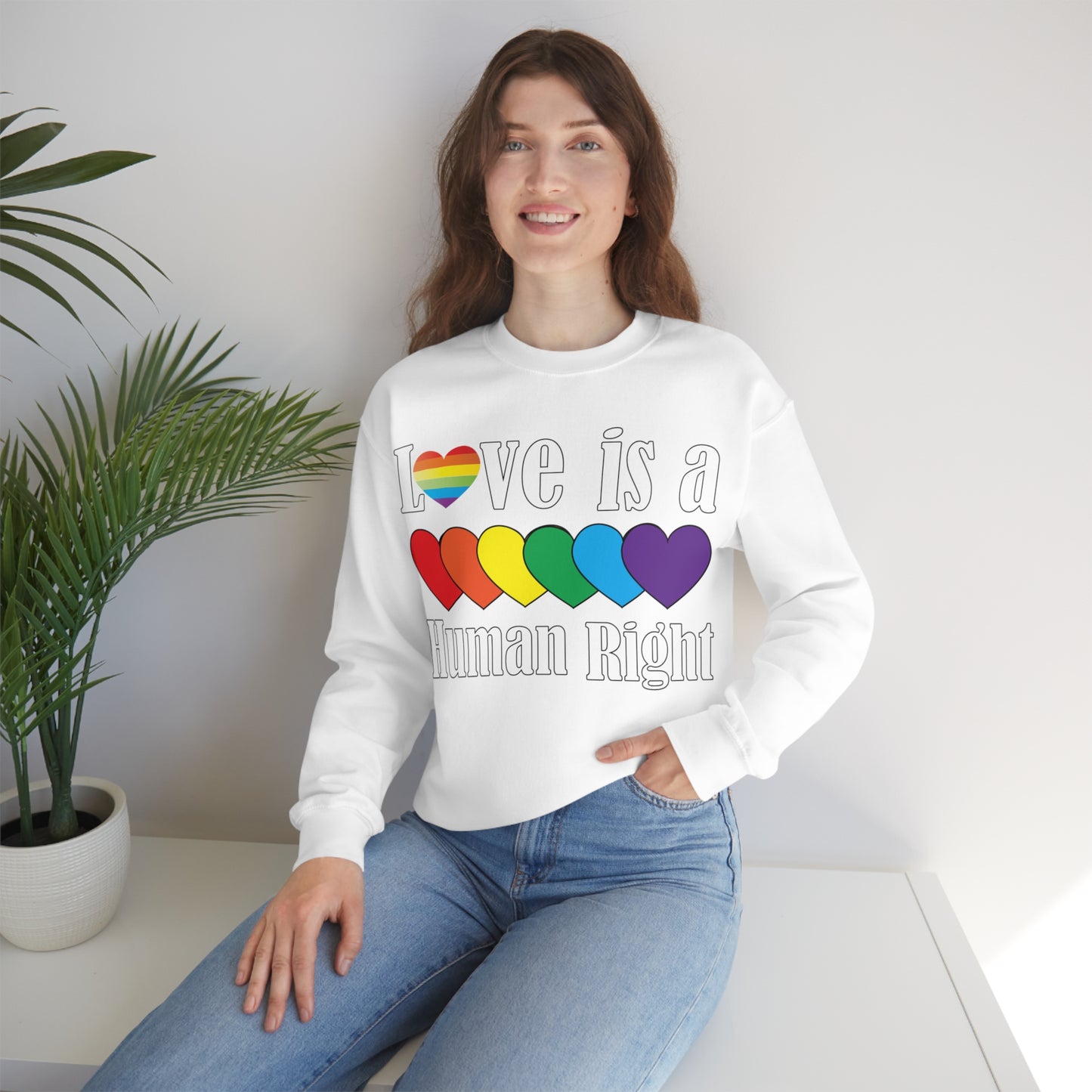 Love is a Human right Crewneck Sweatshirt