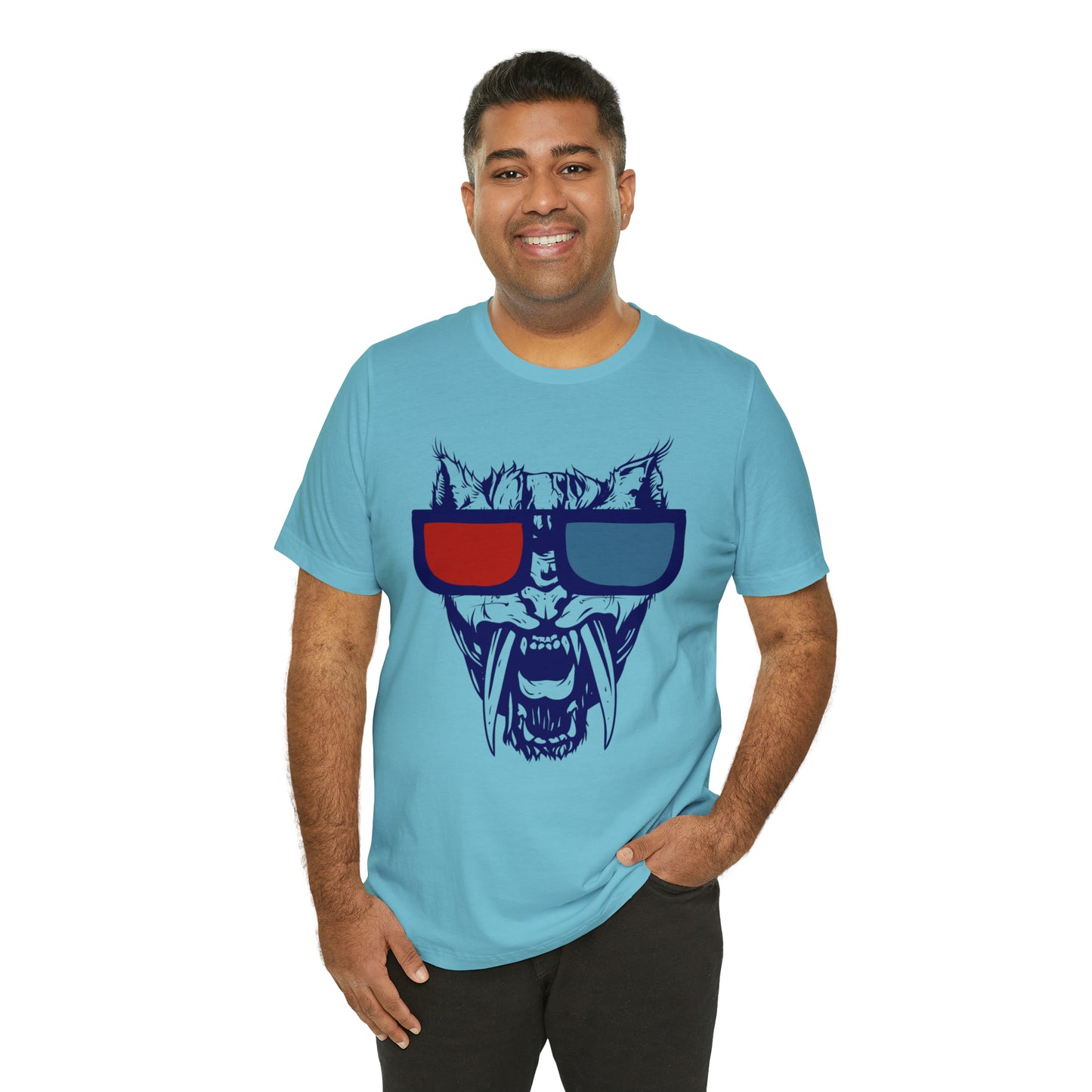 3D Glasses Tiger T-Shirt