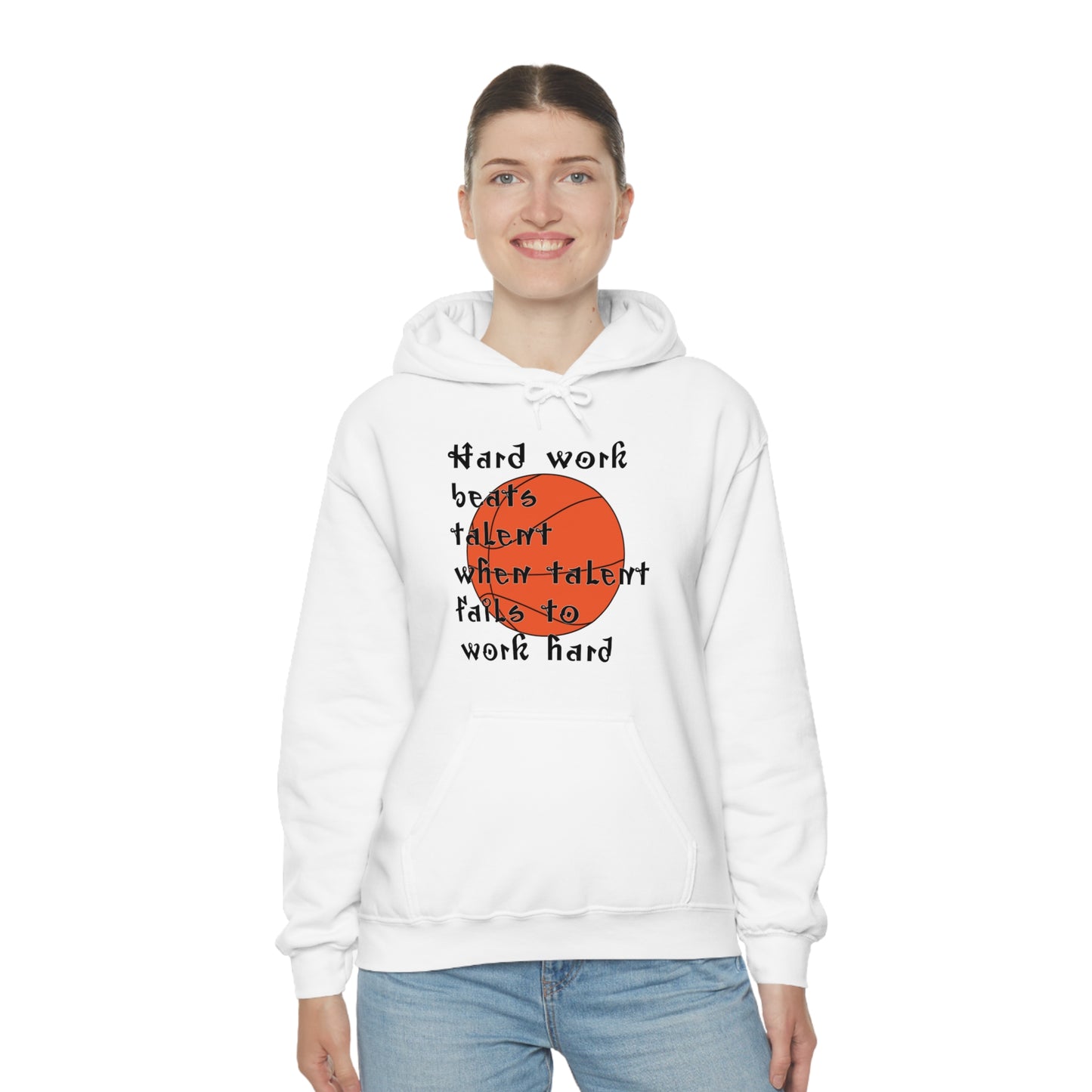 Hard work beats talent _ Basketball Hoodie