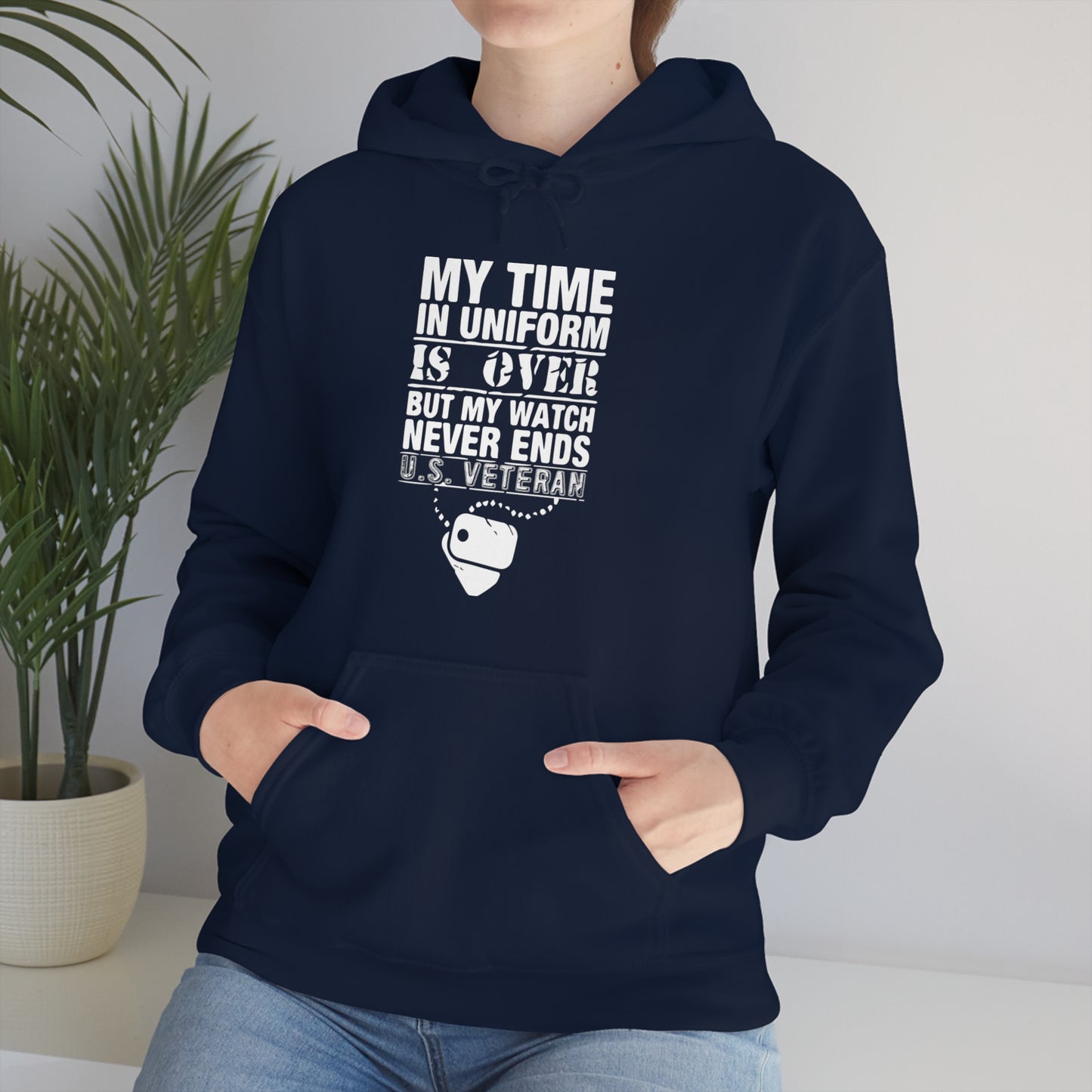 my time in uniform is over Hoodie