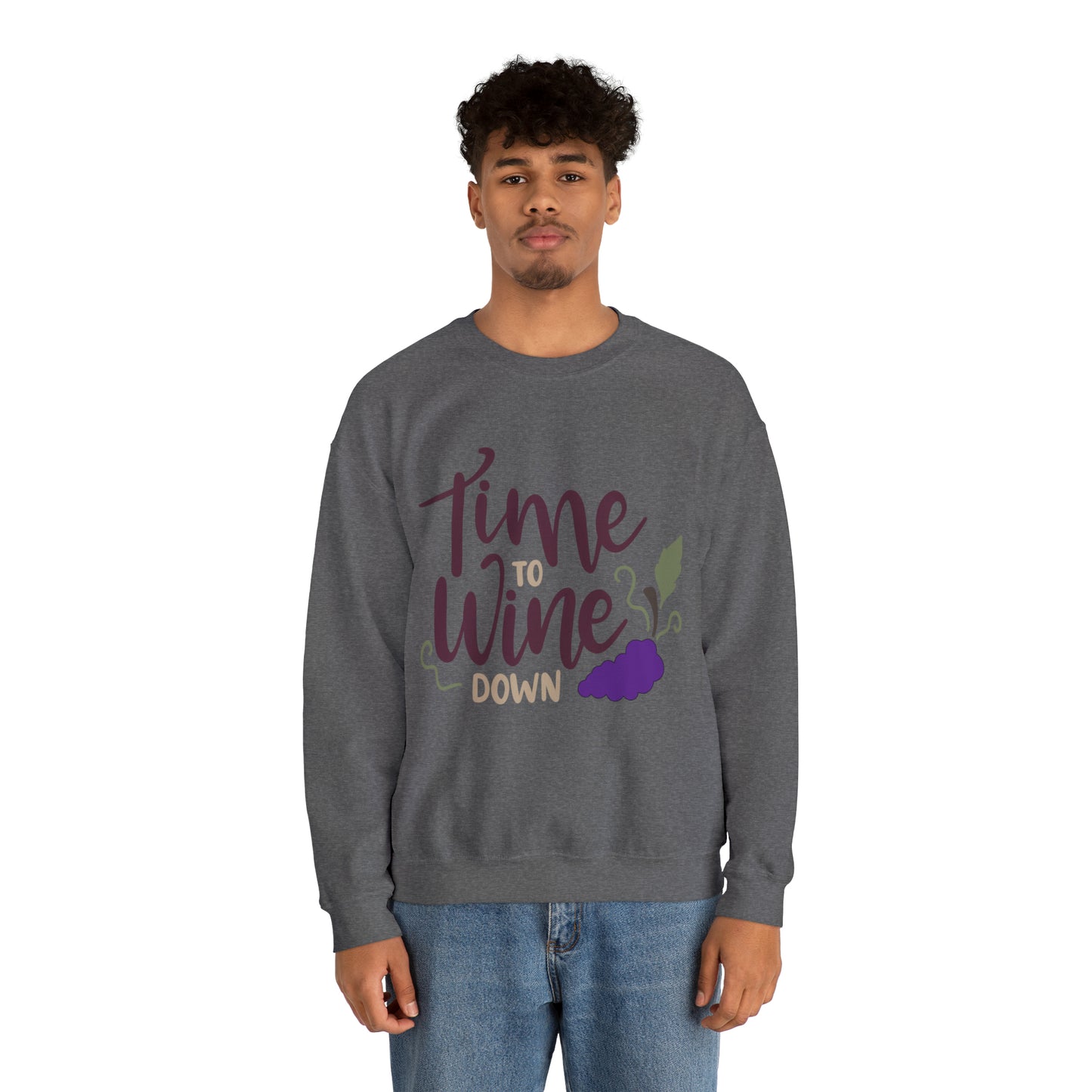 Time_to_wine_down Crewneck Sweatshirt