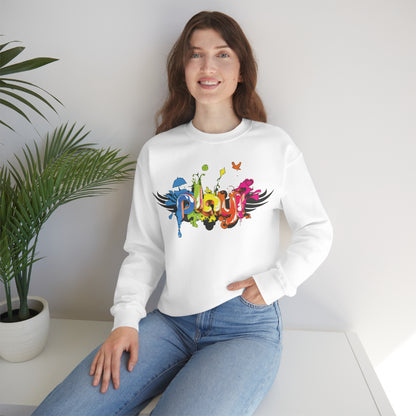 Play colorful graffiti Crewneck Sweatshirt