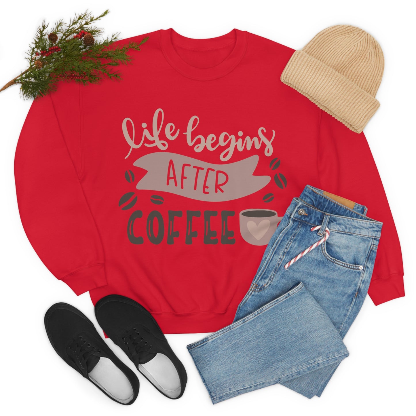 Life_begins_after_coffee Crewneck Sweatshirt