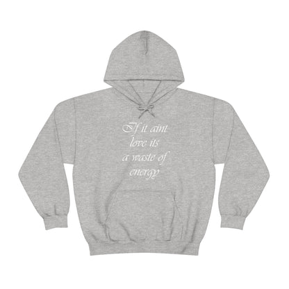 If It Aint Love Its A Waste Of Energy Hoodie