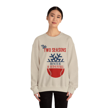 Two Seasons Winter & Baseball Crewneck Sweatshirt