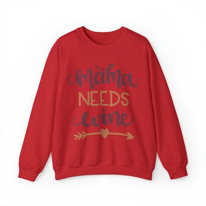 Mama_needs_wine Crewneck Sweatshirt