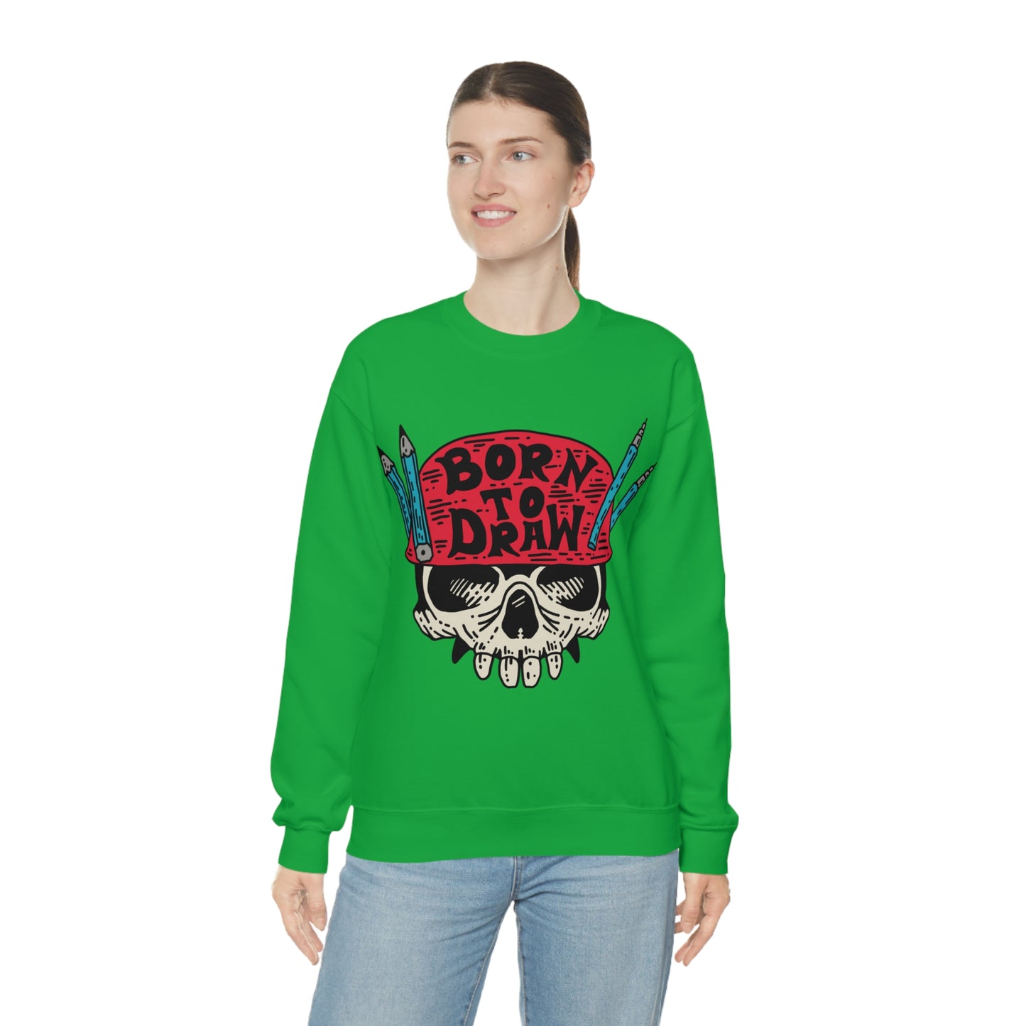 Born to_Draw Crewneck Sweatshirt