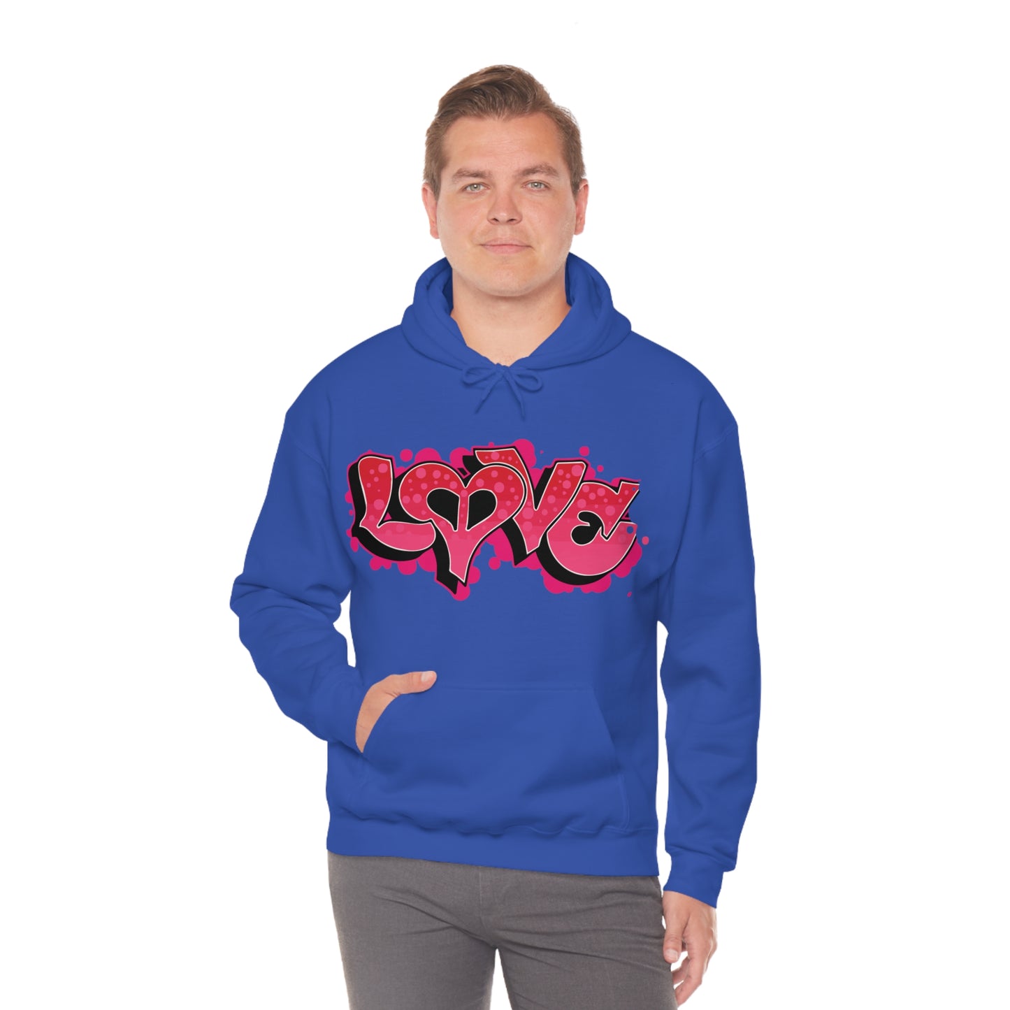 Peace and Love graffiti Hoodie