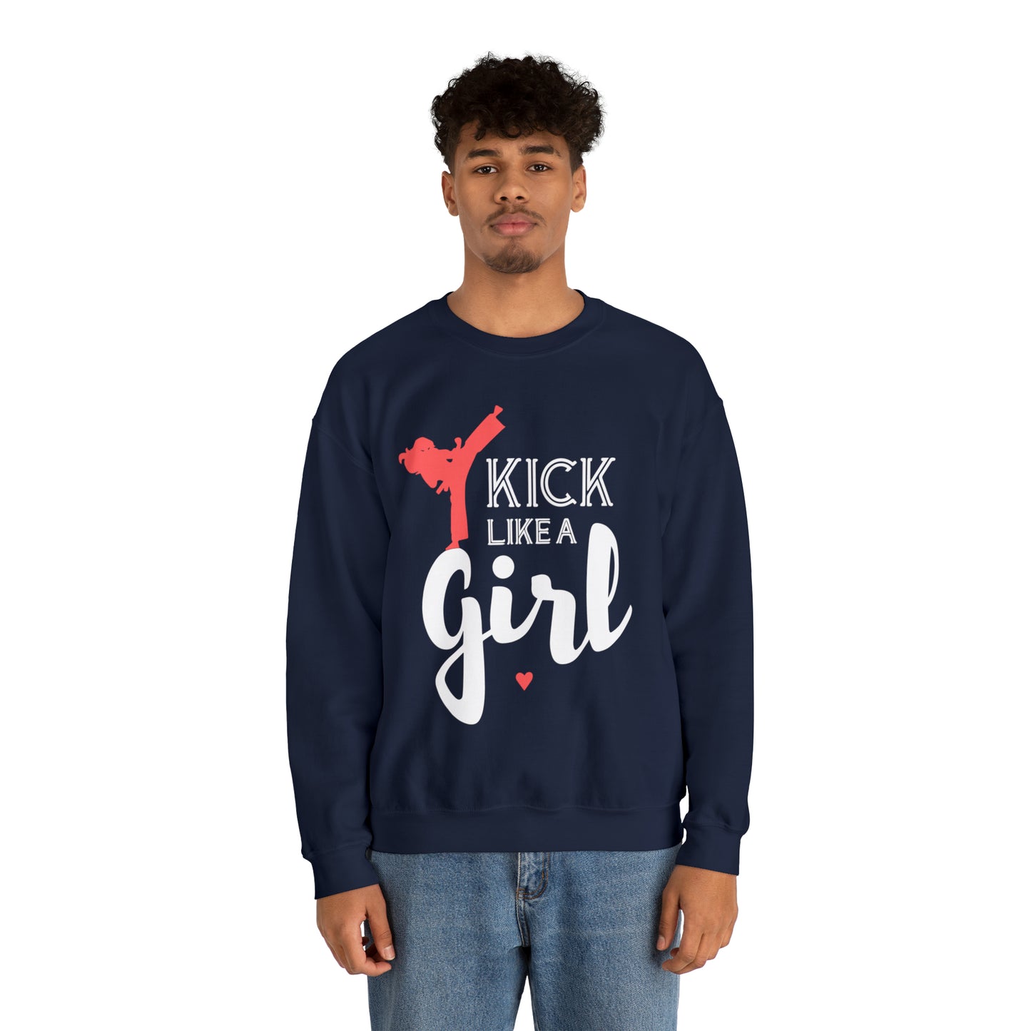 Kick Like A Girl Crewneck Sweatshirt