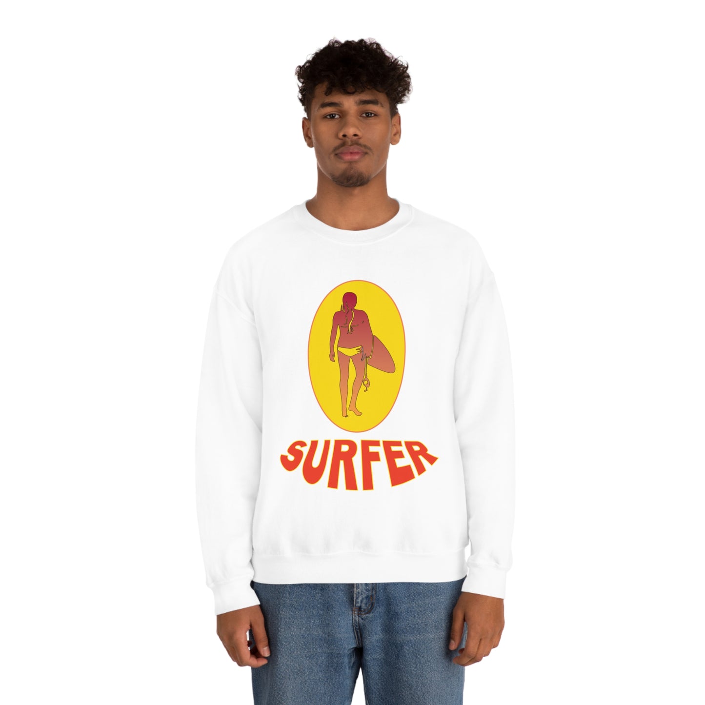 Lady Surfer Crewneck Sweatshirt