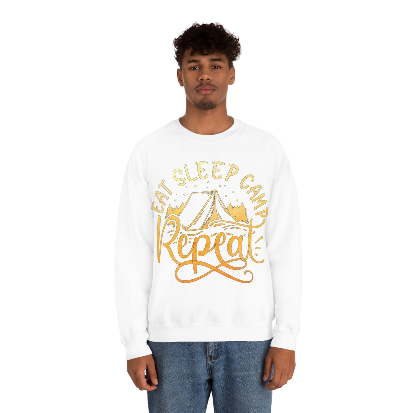 Eat Sleep Camp Repeat Crewneck Sweatshirt