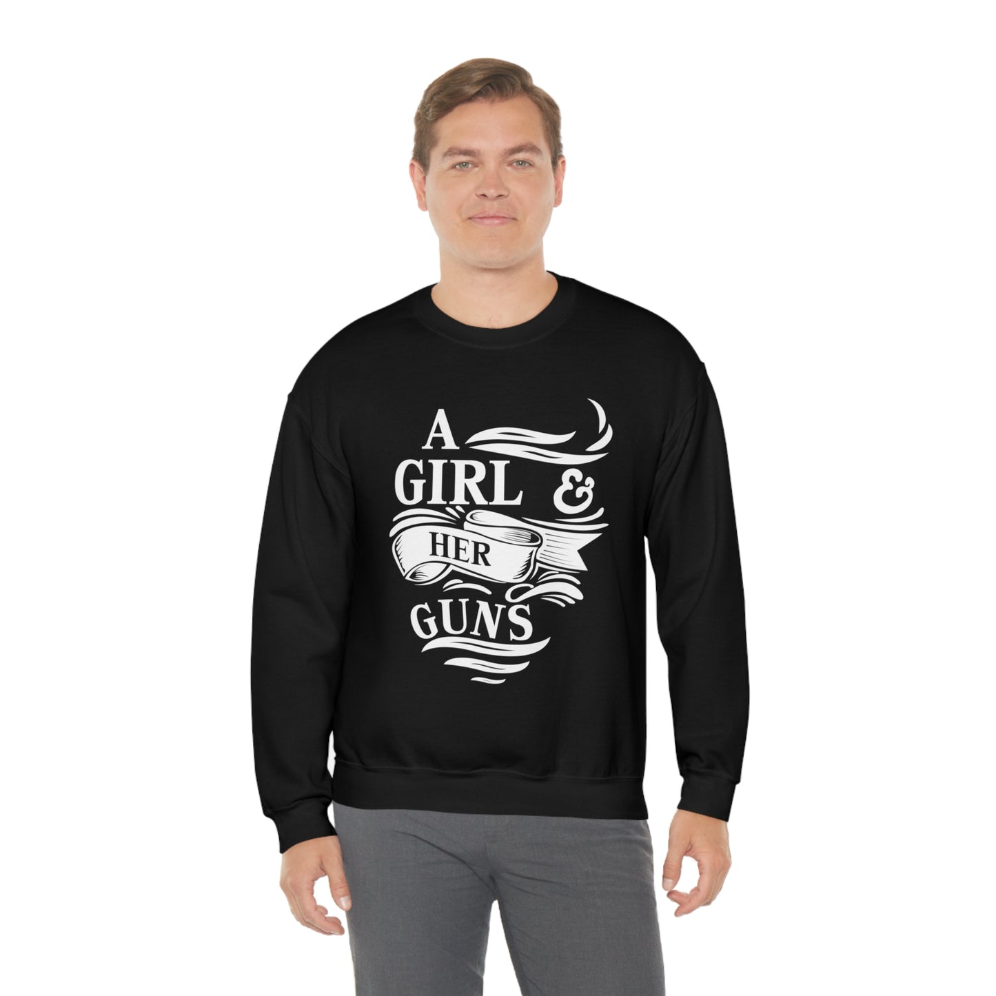 A Girl and Her Guns Crewneck Sweatshirt