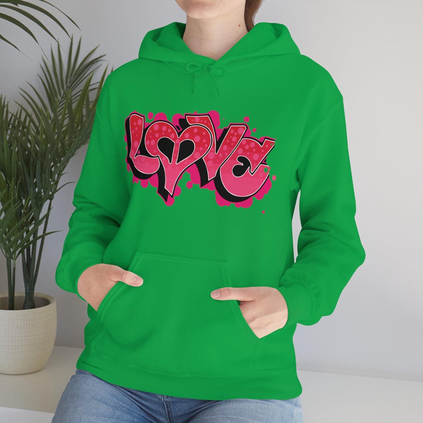 Peace and Love graffiti Hoodie