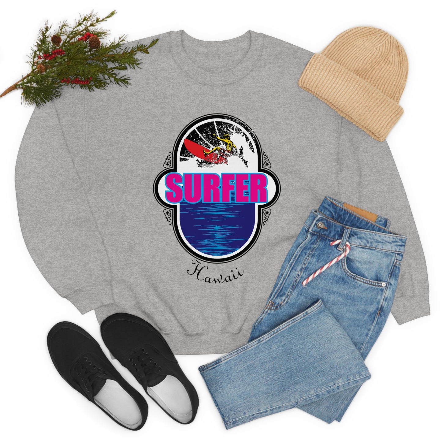 A Surfer Mind Crewneck Sweatshirt