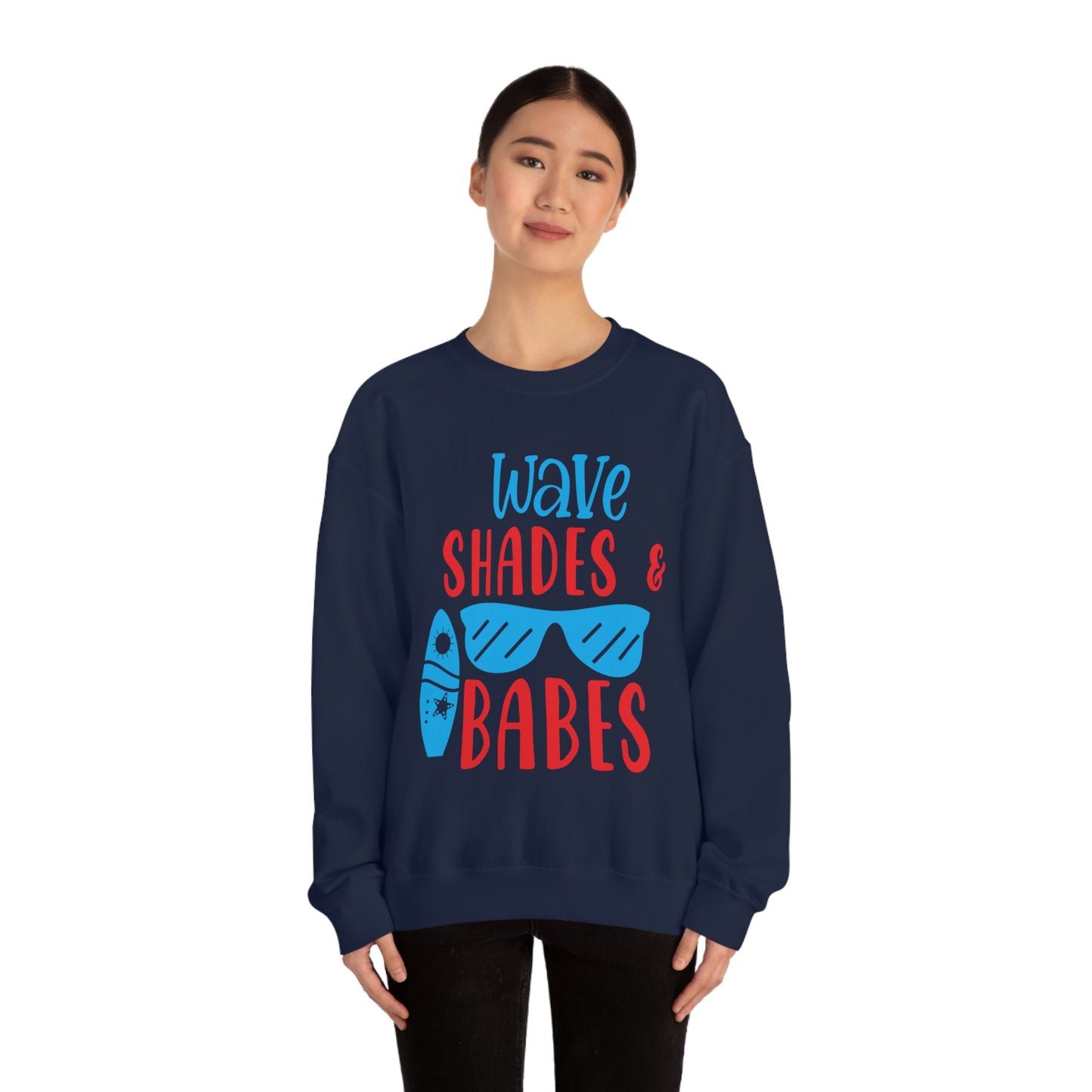 Wave Shades and Babes Crewneck Sweatshirt