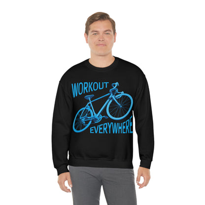 Workout everywhere bike Crewneck Sweatshirt