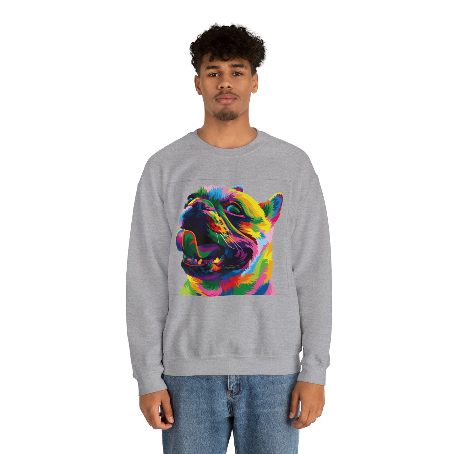 Colorful Dog Crewneck Sweatshirt