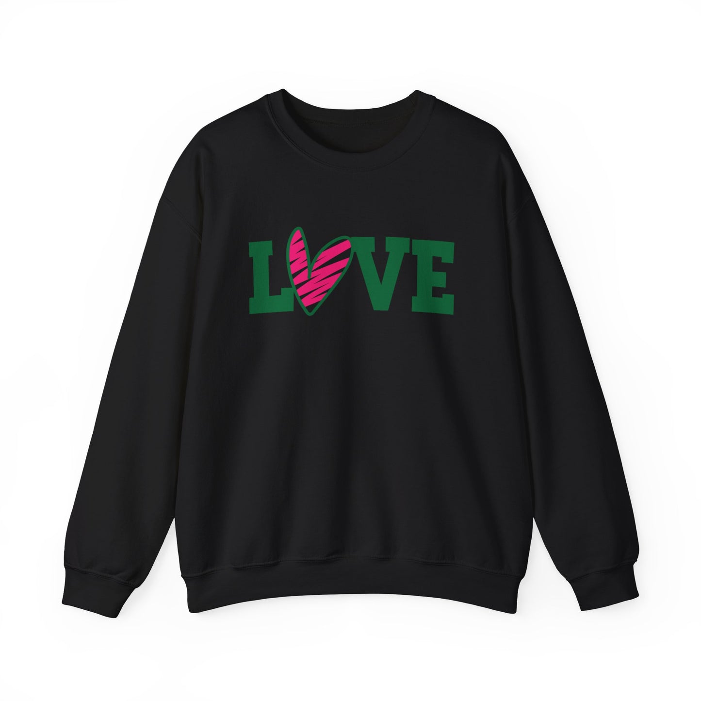 Love stripped heart Crewneck Sweatshirt