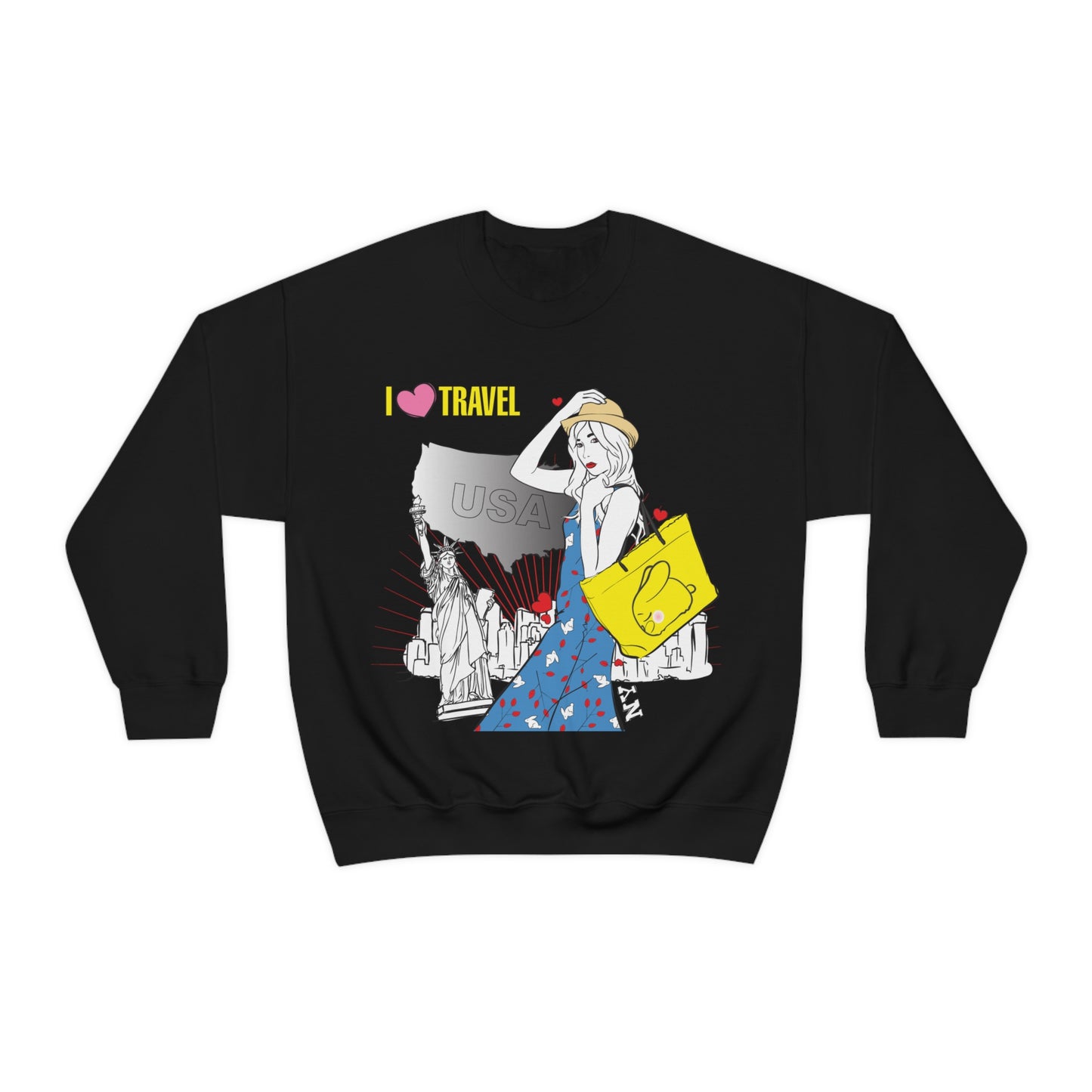 I love to travel _1 Crewneck Sweatshirt