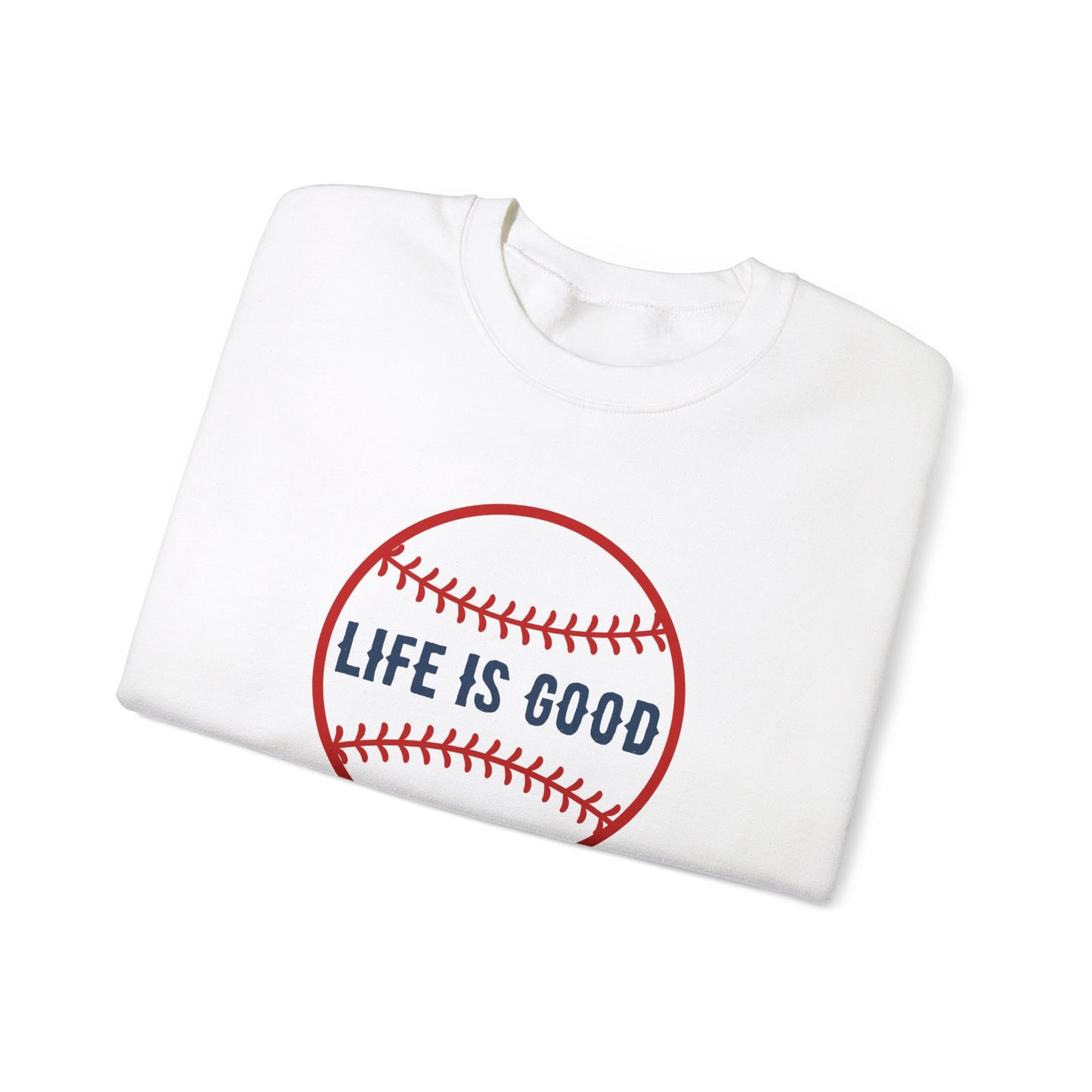 Life is Good Game On Crewneck Sweatshirt