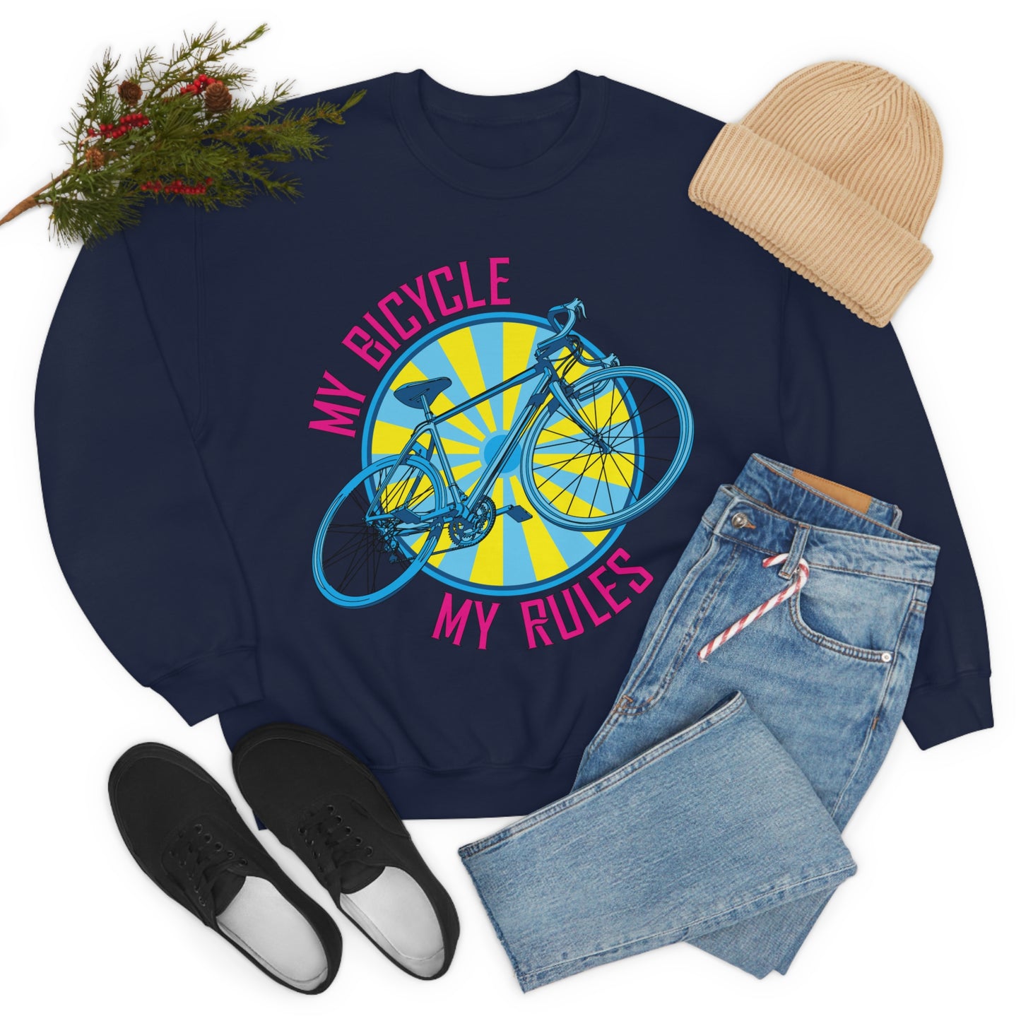 My bicycle_My rules Crewneck Sweatshirt