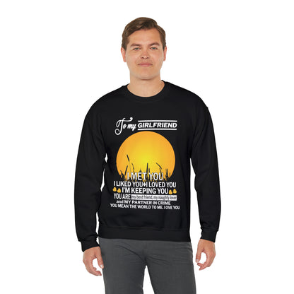 My girlfriend means the world to me Crewneck Sweatshirt