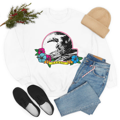 Hawaii Waves Crewneck Sweatshirt