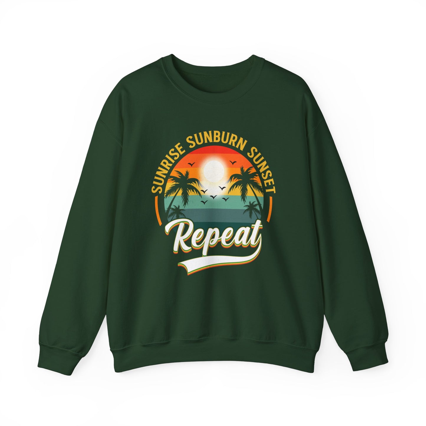 Sunrise sunburn sunset repeat vintage Crewneck Sweatshirt