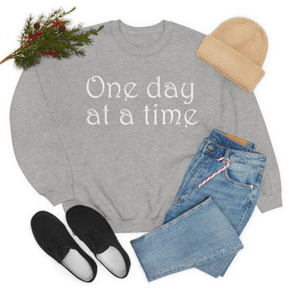 One-Day-at-a-time Crewneck Sweatshirt