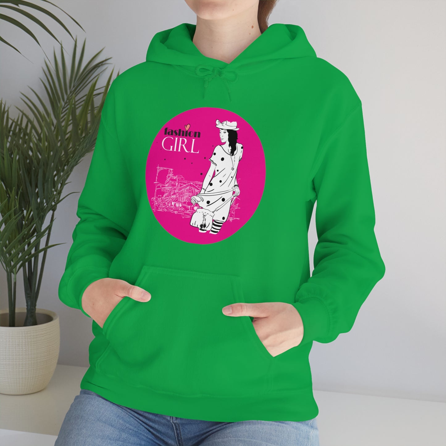 Pink Fashion girl Hoodie