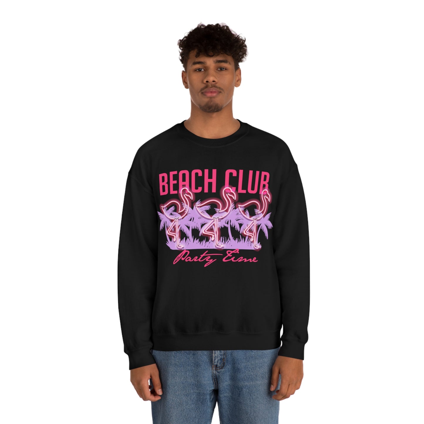 Beach Club Party Time Crewneck Sweatshirt