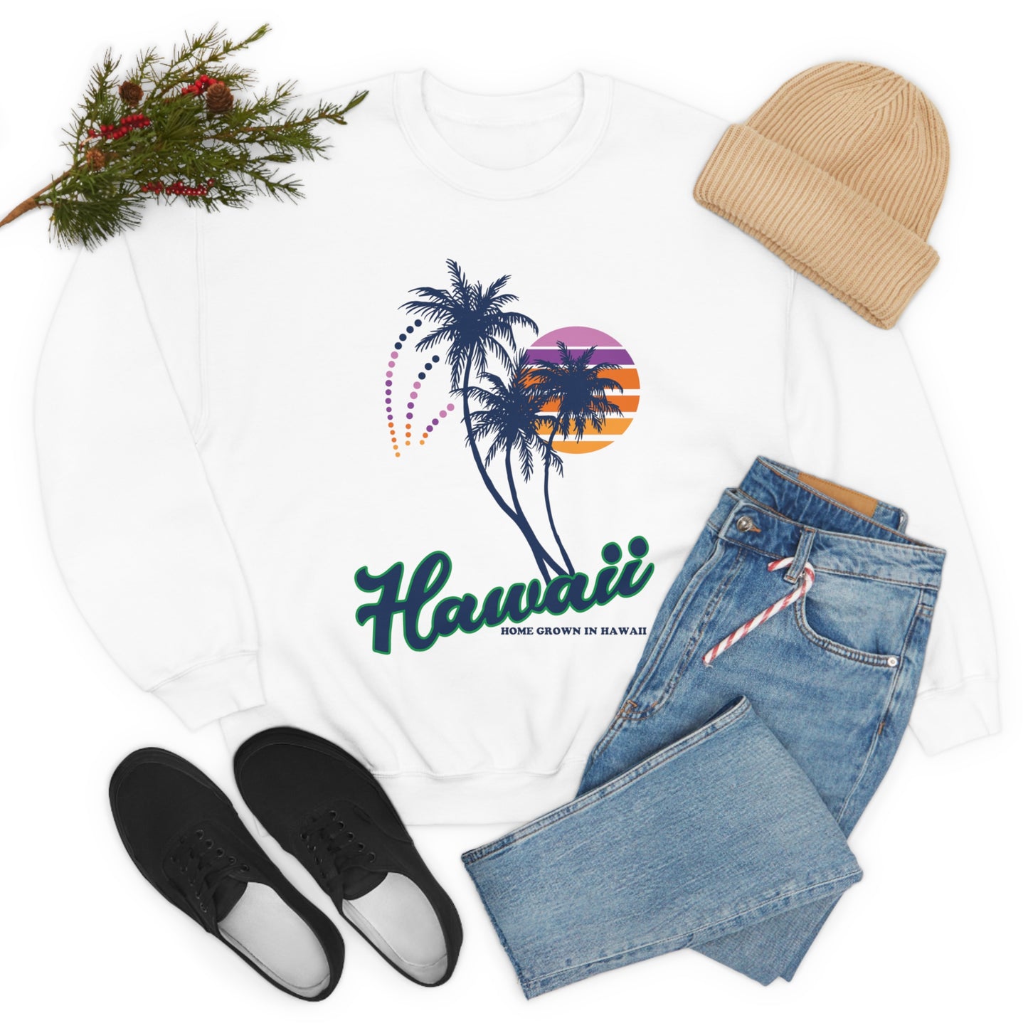 Home Grown In Hawaii Crewneck Sweatshirt