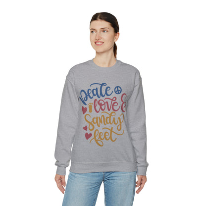 Peace_love_and_sandy_feet Crewneck Sweatshirt